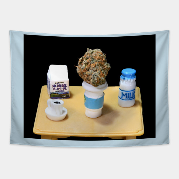 Coffee and Cannabis - Weed Design Tapestry by MrGreenGenes420
