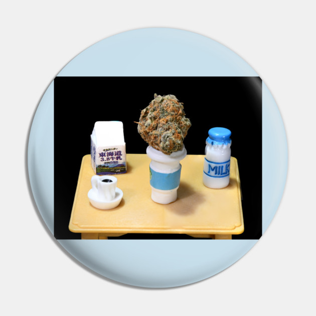 Coffee and Cannabis - Weed Design Pin by MrGreenGenes420
