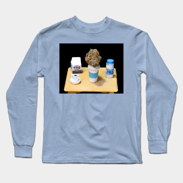 Coffee and Cannabis - Weed Design Long Sleeve T-Shirt by MrGreenGenes420