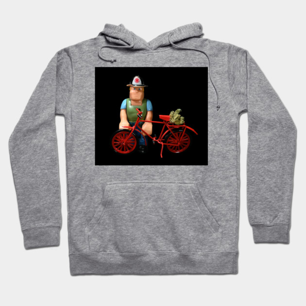 A Man, a Bike, and Some Weed - Weed Design Hoodie by MrGreenGenes420