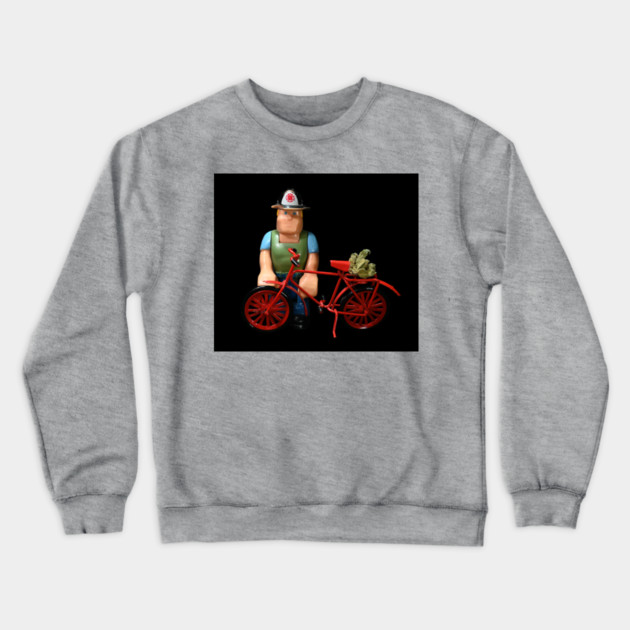 A Man, a Bike, and Some Weed - Weed Design Crewneck Sweatshirt by MrGreenGenes420