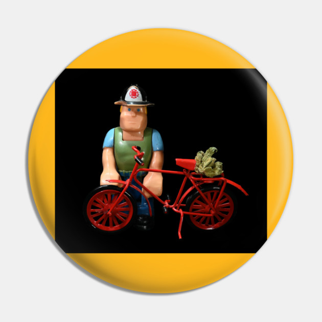 A Man, a Bike, and Some Weed - Weed Design Pin by MrGreenGenes420