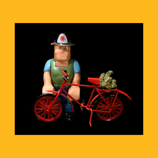 A Man, a Bike, and Some Weed - Weed Design by MrGreenGenes420