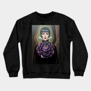 The Black Peony - Original Art Deco Artwork Crewneck Sweatshirt