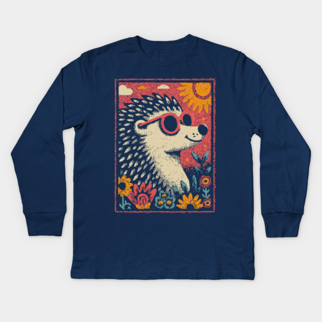 Gentle Porcupine | The Huggable Quilled Friend Kids Long Sleeve T-Shirt by TuncGK