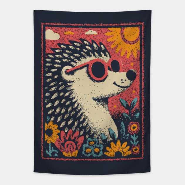 Gentle Porcupine | The Huggable Quilled Friend Tapestry by TuncGK