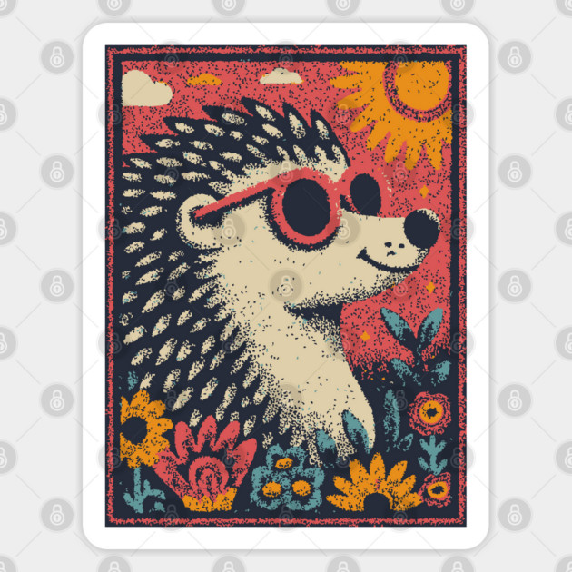 Gentle Porcupine | The Huggable Quilled Friend Sticker by TuncGK