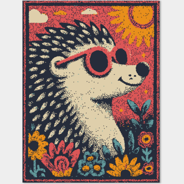 Gentle Porcupine | The Huggable Quilled Friend Wall Art by TuncGK