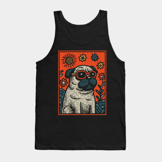 Dapper Pug | The Sophisticated Canine Tank Top by TuncGK