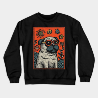 Dapper Pug | The Sophisticated Canine Crewneck Sweatshirt