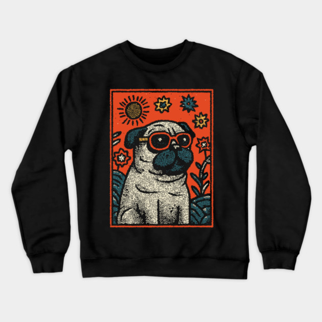 Dapper Pug | The Sophisticated Canine Crewneck Sweatshirt by TuncGK