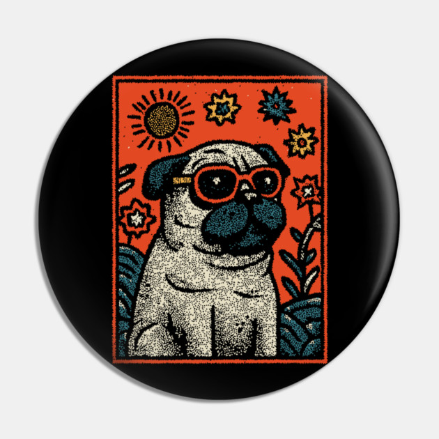 Dapper Pug | The Sophisticated Canine Pin by TuncGK