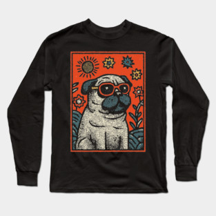 Dapper Pug | The Sophisticated Canine Long Sleeve T-Shirt