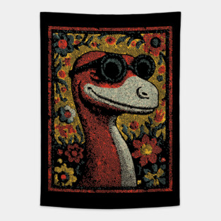 Whimsical Raptor | The Friendly Cretaceous Character Tapestry