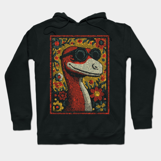Whimsical Raptor | The Friendly Cretaceous Character Hoodie by TuncGK