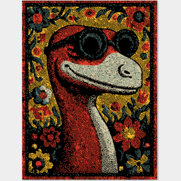 Whimsical Raptor | The Friendly Cretaceous Character Wall Art by TuncGK