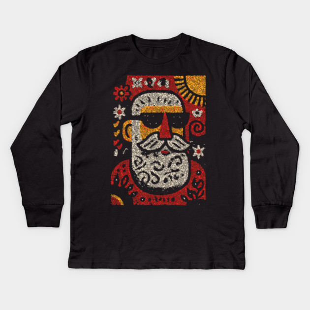 Retired Santa | Christmas in July Kids Long Sleeve T-Shirt by TuncGK