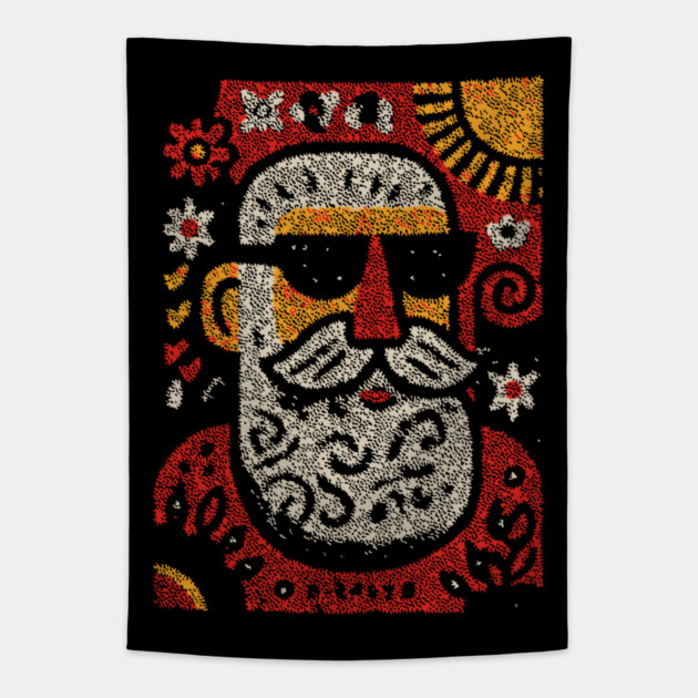 Retired Santa | Christmas in July Tapestry by TuncGK