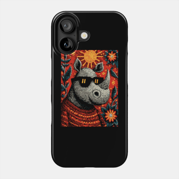 Cool Rhino | The Gentle Giant Graphic Phone Case by TuncGK