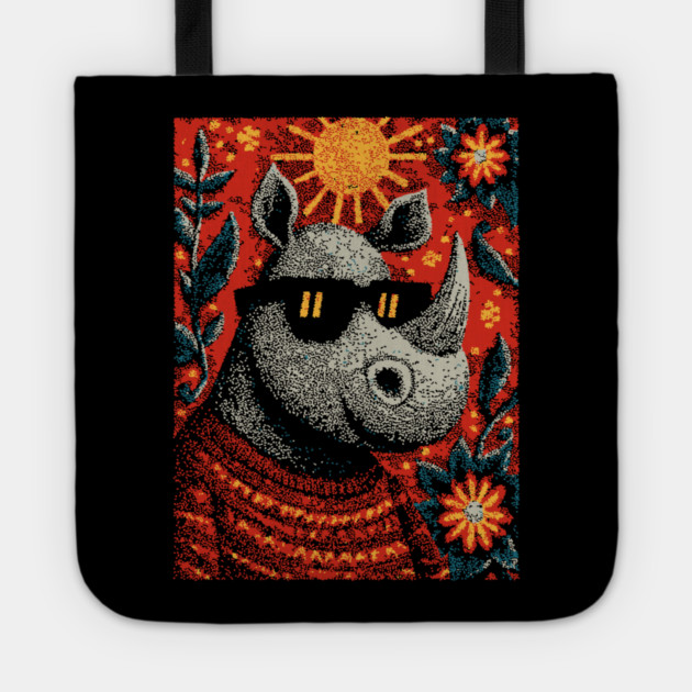 Cool Rhino | The Gentle Giant Graphic Tote by TuncGK