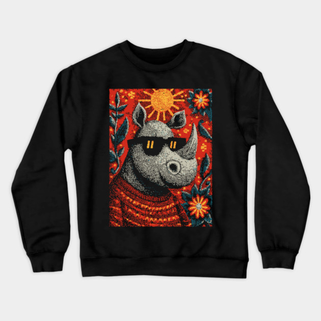 Cool Rhino | The Gentle Giant Graphic Crewneck Sweatshirt by TuncGK