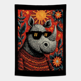 Cool Rhino | The Gentle Giant Graphic Tapestry