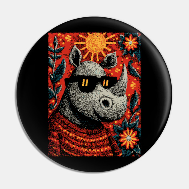 Cool Rhino | The Gentle Giant Graphic Pin by TuncGK