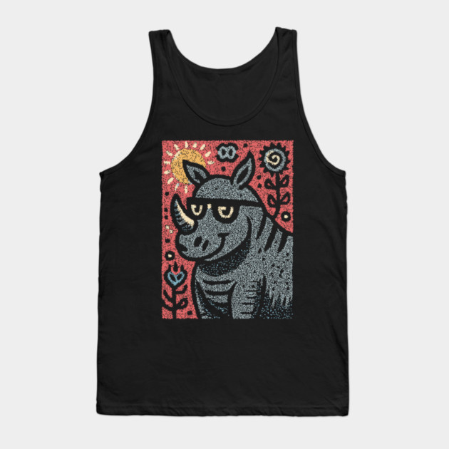 Pop Art Rhino | The Urban Safari Graphic Tank Top by TuncGK