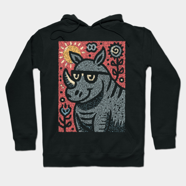 Pop Art Rhino | The Urban Safari Graphic Hoodie by TuncGK