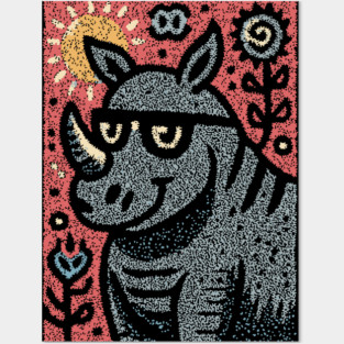 Pop Art Rhino | The Urban Safari Graphic Posters and Art