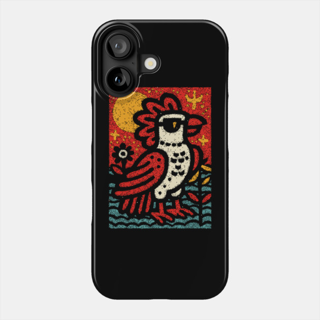 Folk Art Rooster | Year of the Rooster Graphic Phone Case by TuncGK