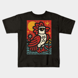 Folk Art Rooster | Year of the Rooster Graphic Kids T-Shirt
