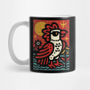 Folk Art Rooster | Year of the Rooster Graphic Mug