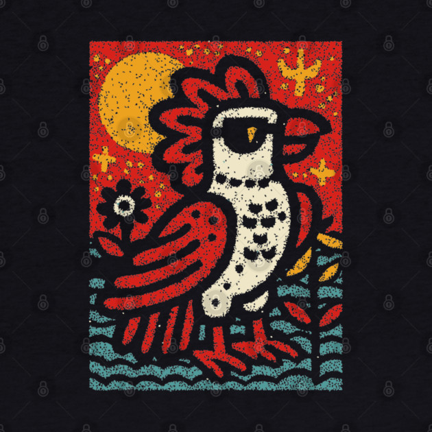 Folk Art Rooster | Year of the Rooster Graphic by TuncGK
