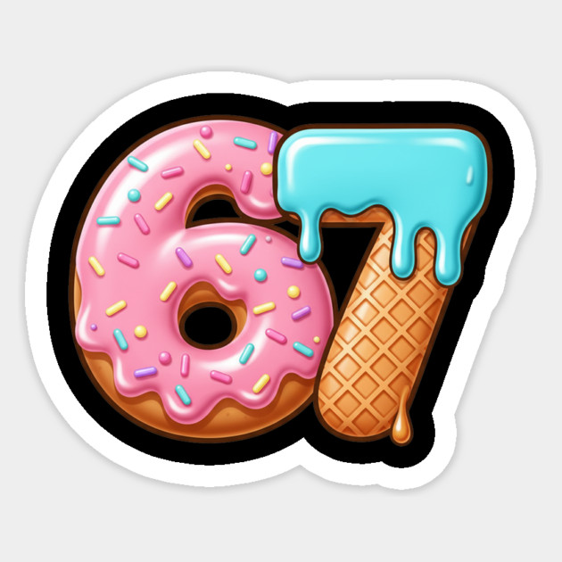 Six-Seven-Ice-Cream Sticker by ArtistTee ⭐⭐⭐⭐⭐
