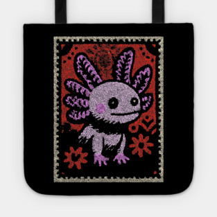 Aztec Axolotl | Xolotl Inspired Folk Art Tote