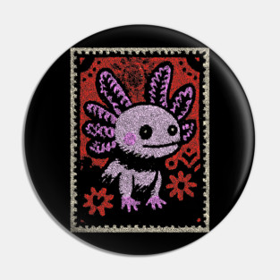 Aztec Axolotl | Xolotl Inspired Folk Art Pin