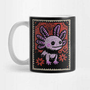 Aztec Axolotl | Xolotl Inspired Folk Art Mug