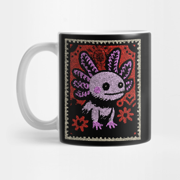 Aztec Axolotl | Xolotl Inspired Folk Art by TuncGK