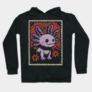 Aztec Axolotl | Xolotl Inspired Folk Art Hoodie
