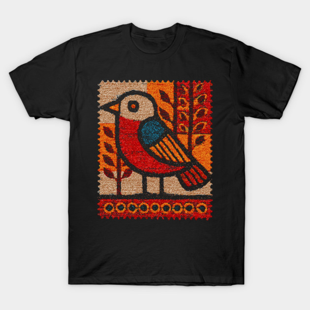 Vintage Bird Stamp | Experimental Design T-Shirt by TuncGK