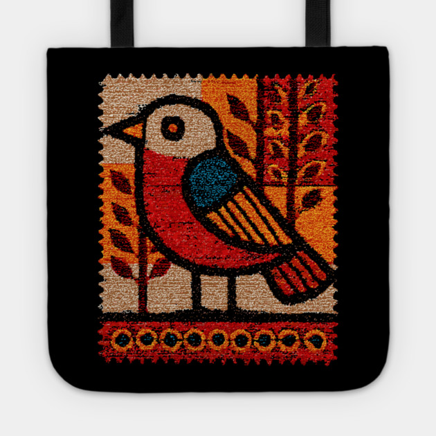 Vintage Bird Stamp | Experimental Design Tote by TuncGK
