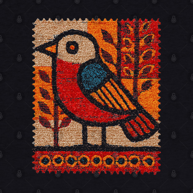 Vintage Bird Stamp | Experimental Design by TuncGK
