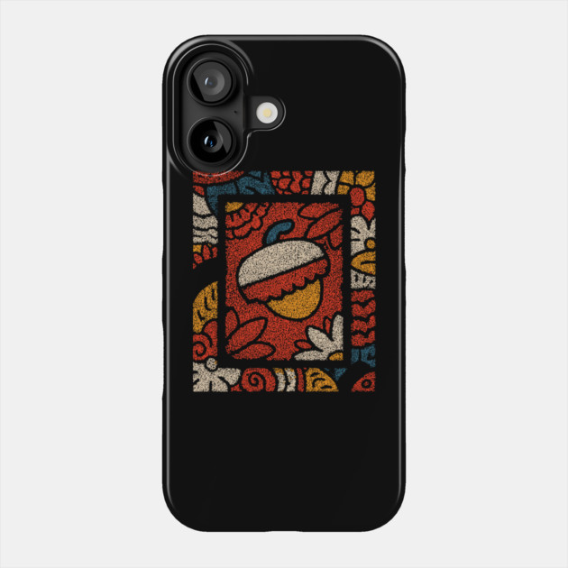 Autumn Window | A Framed Folk Art Composition Phone Case by TuncGK