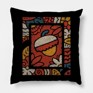 Autumn Window | A Framed Folk Art Composition Pillow