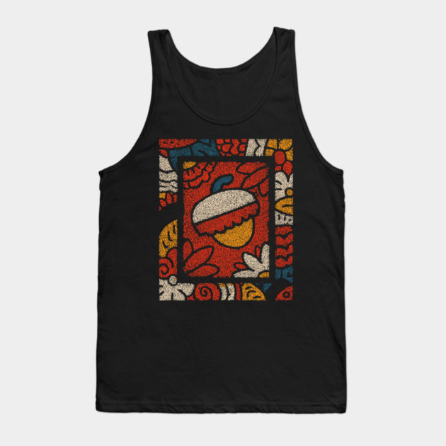 Autumn Window | A Framed Folk Art Composition Tank Top by TuncGK