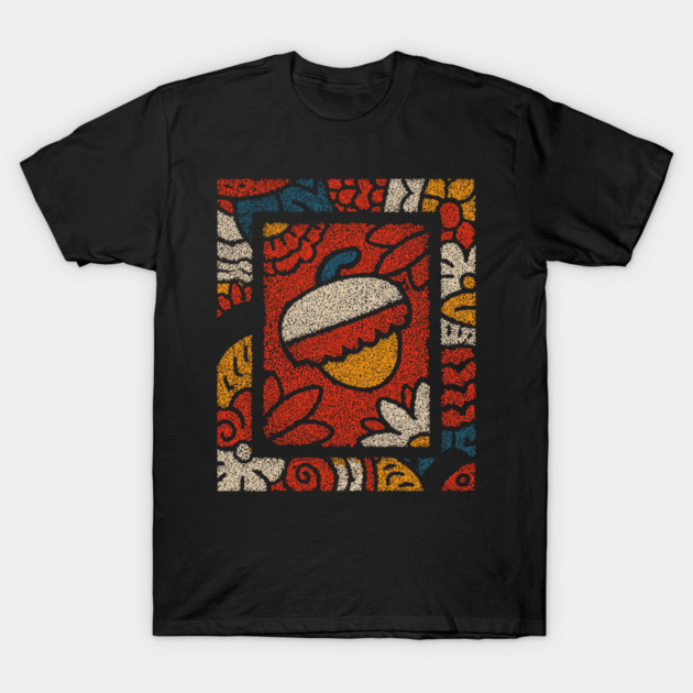 Autumn Window | A Framed Folk Art Composition T-Shirt by TuncGK