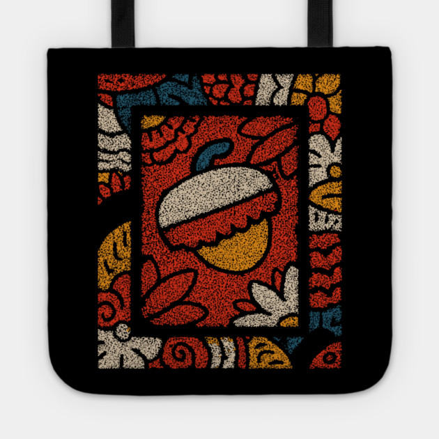 Autumn Window | A Framed Folk Art Composition Tote by TuncGK