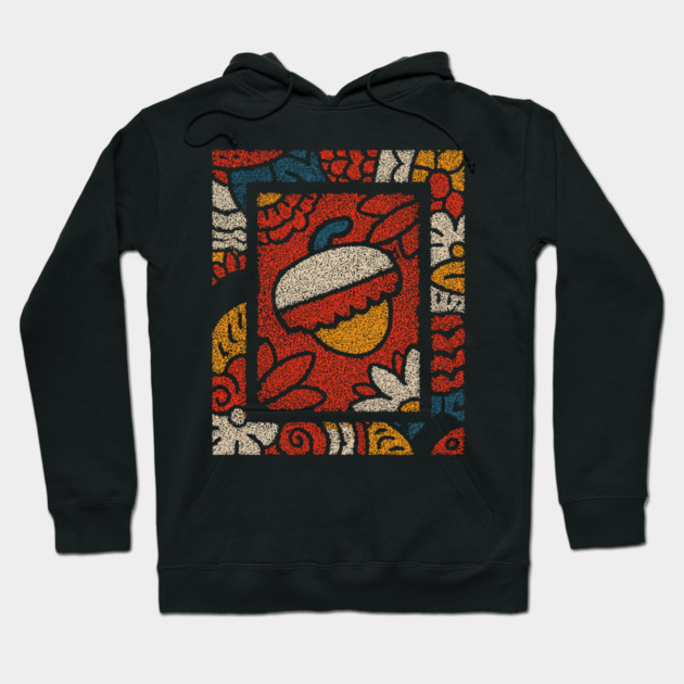 Autumn Window | A Framed Folk Art Composition Hoodie by TuncGK