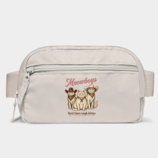 Meowboys Western Cat Cowboys - Hard Times Call for Tough Kitties Vintage Cowboy Cat Meowboys Bag
